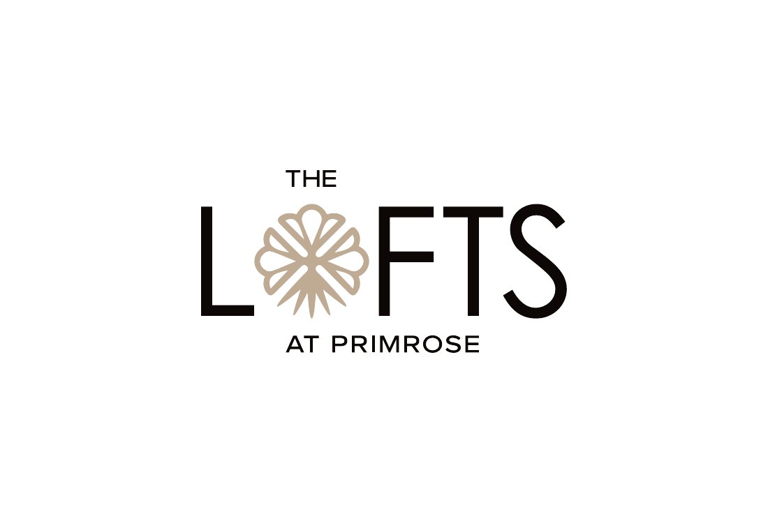Logo in black and stone